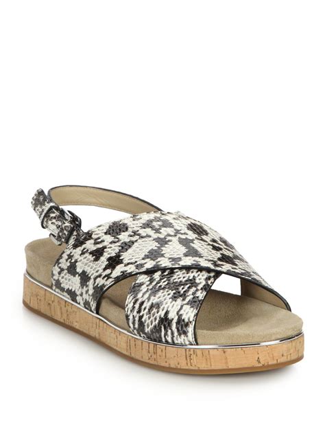 michael kors women flat shoes|michael kors snakeskin flats.